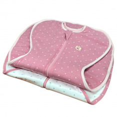 Set 2 saci de dormit nou-nascut Swaddle First Sleep Sweet Star Sweet Light 1 tog