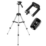 Trepied fotografic din aluminiu, compact, cu suport mobil 3D + Telecomanda