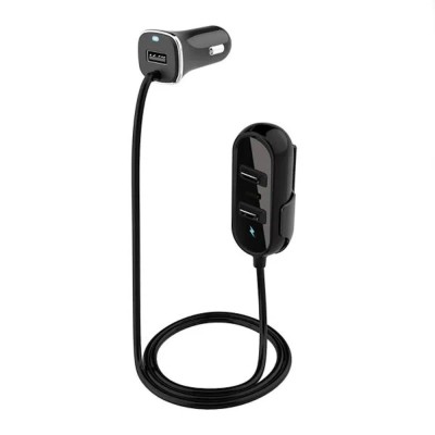 Incarcator auto telefon 12V, cu cablu extensie, 3xUSB , 1xUSB C, lungime cablu 1.m AutoDrive ProParts foto