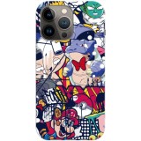 Husa compatibila cu Apple iPhone 14 Plus model Graffiti Cartoons, Silicon, TPU, Viceversa, Transparent, Carcasa