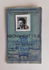 Abonament Intreprinderea de Transport Bucuresti, anii &#039;70