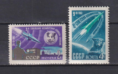 RUSIA ( U.R.S.S.) 1961 COSMOS MI.2497-2498MNH foto