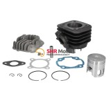 Set motor+chiulasa Yamaha / Aprilia / Malagutti / MBK / Minarelli orizontal 80 cm3 (jog)