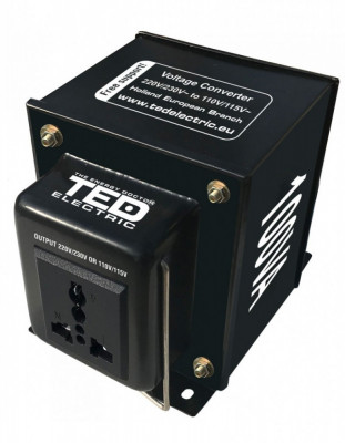 Transformator 230-220V la 110-115V 100VA/100W reversibil TED002235 SafetyGuard Surveillance foto