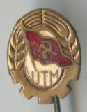 Insigna veche UTM - Uniunea Tineretului Muncitor
