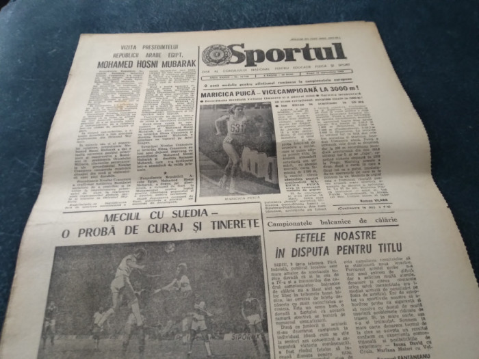 ZIARUL SPORTUL 10 SEPTEMBRIE 1982 MARICICA PUICA