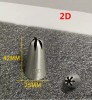 Dui inox model 2D, 42x25 mm