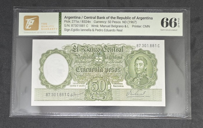 50 Pesos 1967 Argentina