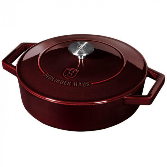 Cratita fonta Burgundy Berlinger Haus, 26 cm, 3.5 L, capac inclus