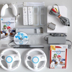 Nintendo Wii 210 jocuri+2manete+2volane Mario,Sonic,wii sports,Lego,NFS,dance