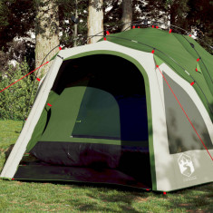 vidaXL Cort de camping cupolă 3 persoane, setare rapidă, verde