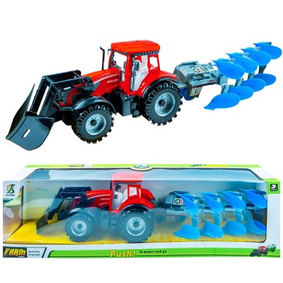 Tractor cu frictiune si plug foto