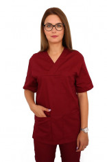 Halat medical visiniu cu anchior in forma V cu trei buzunare aplicate 2XL INTL foto