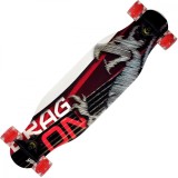 Cumpara ieftin Longboard Action One cu roti luminoase, ABEC-7 PU Aluminiu, 100 kg, 80 x 20 cm, Rosu Dragon