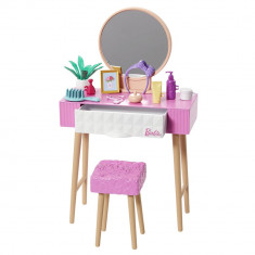 Set mobilier masuta de make-up pentru papusi, Barbie, HJV35