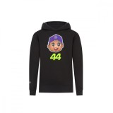 Mercedes AMG Petronas hanorac cu glugă pentru copii Caricature Graphic black Lewis Hamilton F1 Team 2024 - 140 cm (dětsk&eacute;)