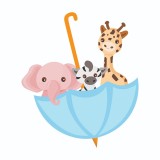 Cumpara ieftin Sticker decorativ, Animale, Multicolor, 69 cm, 8543ST-1, Oem
