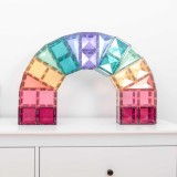 Magnetic Tiles Set constructie magnetic, 120 piese Pastel, creativitate