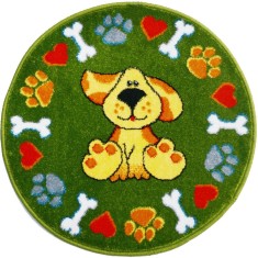 Covor Kolibri Rotund Puppy 11100 - 67x67, Verde foto