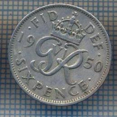 AX 1499 MONEDA- MAREA BRITANIE- 6 PENCE -ANUL 1950 -STAREA CARE SE VEDE