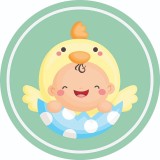 Cumpara ieftin Sticker decorativ, Baby, Verde, 60 cm, 8539ST, Oem