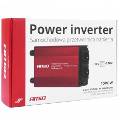 Invertor Tensiune 12V-230V 1000W Amio 03283