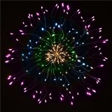 (DL) Instalatie lumina decorativa STAR cu 100 LED-uri, diametru 40cm, telecomanda, iluminare multicolora Household NewTrend