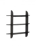 Cumpara ieftin Raft 3 polite lemn mango negru Westwood 100x23x100 cm