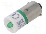 Lampă LED verde BA9S 130V DC 1 diodă EAO OptoHiT