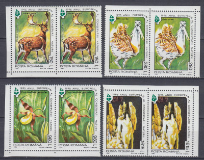 1995 LP 1381 ANUL EUROPEAN AL CONSERVARII NATURII PERECHE SERII MNH foto