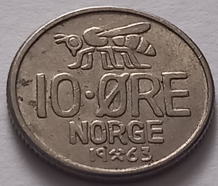 Norvegia , 10 Ore 1963