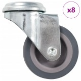 VidaXL Roți pivotante cu gaură pentru șurub, 8 buc., 50 mm