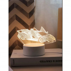 Lampa Decorativa 3D Masina - 12x17cm