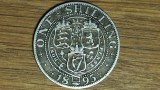 Anglia Marea Britanie -moneda argint sterling- 1 shilling 1895 XF/XF+ - Victoria, Europa