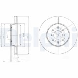 Set discuri frana Honda: City, Civic 4, Civic 5, Civic 6, Civic 7, Jazz 3, Jazz 4; Rover/MG: 200 2, 400 2, 45 1, MG ZR, MG ZS, punte fata, 262x21,
