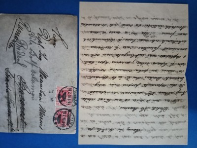 scrisoare cu plic si timbre foto