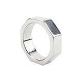 Inel pentru penis MR. STEEL Nut C-Ring, &icirc;n formă de piuliță, din oțel inoxidabil, diametru 4.5 cm (mic), argintiu