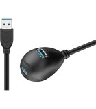 Cablu prelungitor USB 3.0 Hi-Speed - 2x USB 3.0 mama 1.5m Goobay