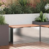 VidaXL Bancă de grădină Argintiu 80 x 40 x 43 cm Oțel inoxidabil 874902