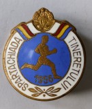 INSIGNA SPARTACHIADA TINERETULUI 1956 RPR (CITITI DESCRIEREA)