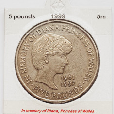 1858 Marea Britanie UK Anglia 5 Pounds 1999 Diana, Princess of Wales km 997