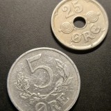 Lot 2 monede Danemarca (5 ore 1941 si 25 ore 1936)