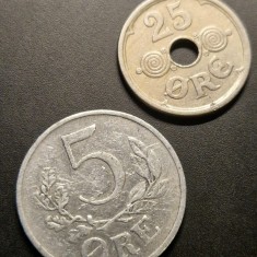 Lot 2 monede Danemarca (5 ore 1941 si 25 ore 1936)