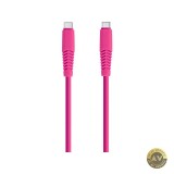 Cablu Date si Incarcare USB-C - USB-C Setty 18W 1.5m Roz KSC-C-1.526