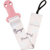 Cumpara ieftin Canpol babies Bonjour Paris curelușă pentru suzetă Pink 1 buc