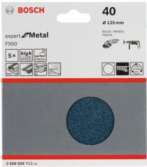 Set 5 Buc Disc Abraziv Bosch F550 125MM G40 2 608 608 Y12 foto