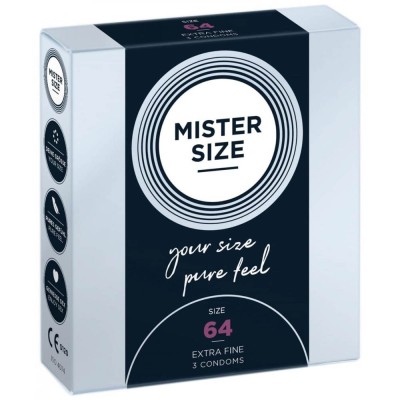 Pachet 3 Prezervative Mister Size (64 mm) foto