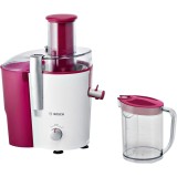 Storcator de fructe si legume Bosch MES25C0, 700 W, 1.25 l, Alb/Rosu