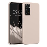 Husa Kwmobile pentru Xiaomi Redmi Note 11 Pro/Redmi Note 11 Pro 5G, Silicon, Crem, 57373.225, Carcasa