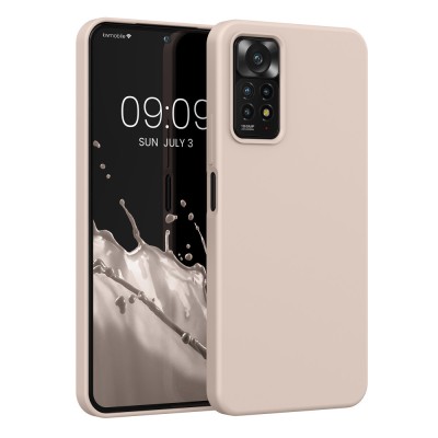 Husa Kwmobile pentru Xiaomi Redmi Note 11 Pro/Redmi Note 11 Pro 5G, Silicon, Crem, 57373.225 foto